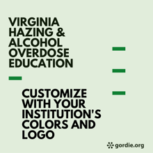 Customize Virginia Hazing & Alcohol Overdose Education Programs