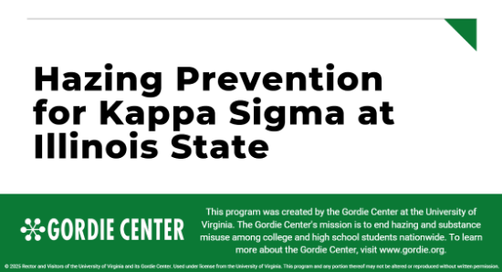 Picture of Illinois State Kappa Sigma presentation